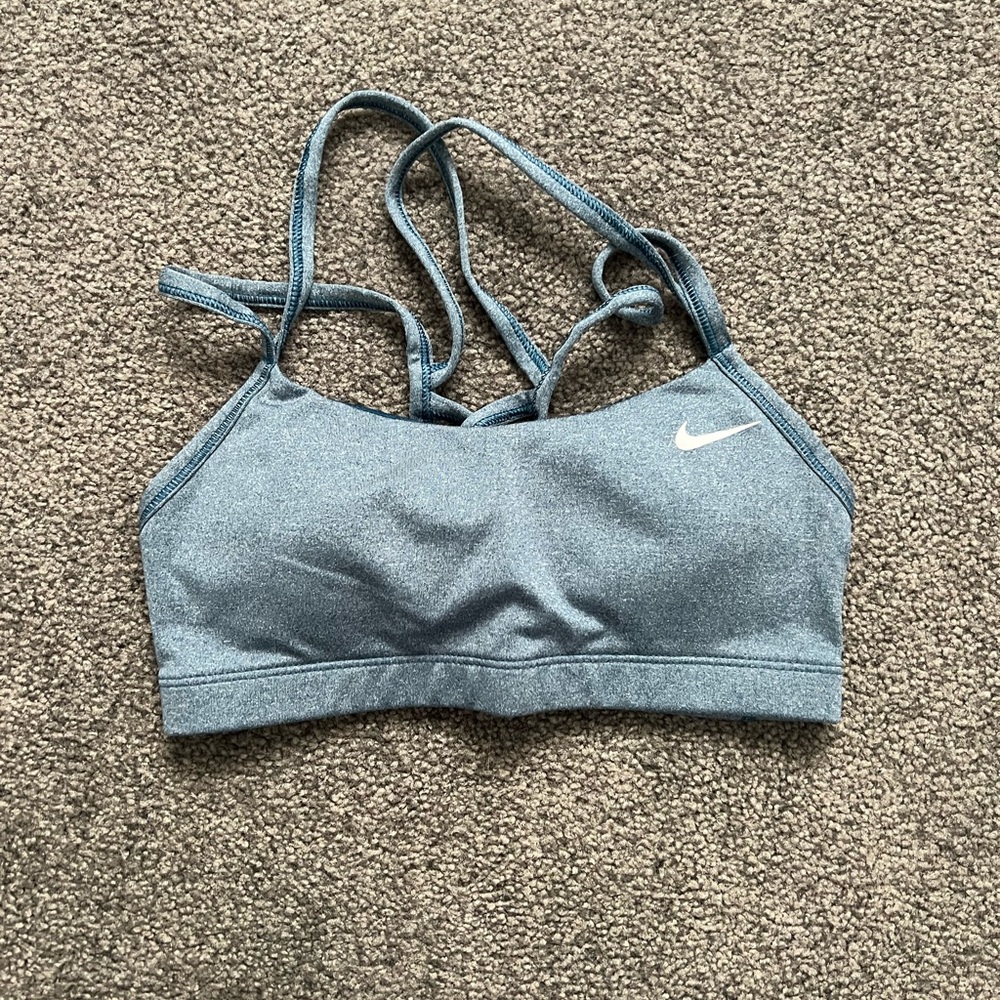 Nike Women's Heathered Blue Sports Bra